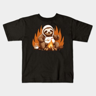 Campfire Sloth Kids T-Shirt